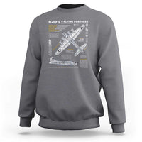 B-17 Flying Fortress Sweatshirt WW2 B-17G Bomber Vintage Aviation