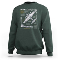 B-17 Flying Fortress Sweatshirt WW2 B-17G Bomber Vintage Aviation
