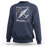 B-17 Flying Fortress Sweatshirt WW2 B-17G Bomber Vintage Aviation