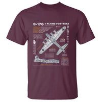 B-17 Flying Fortress T Shirt WW2 B-17G Bomber Vintage Aviation