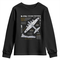B-17 Flying Fortress Youth Sweatshirt WW2 B-17G Bomber Vintage Aviation