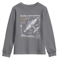 B-17 Flying Fortress Youth Sweatshirt WW2 B-17G Bomber Vintage Aviation