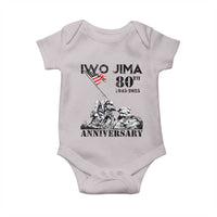 Iwo Jima WWII Veteran Baby Onesie 80th Anniversary 4th of July US Flag