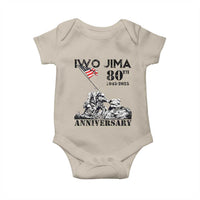 Iwo Jima WWII Veteran Baby Onesie 80th Anniversary 4th of July US Flag