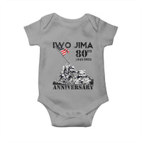 Iwo Jima WWII Veteran Baby Onesie 80th Anniversary 4th of July US Flag