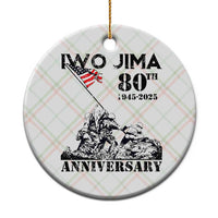Iwo Jima WWII Veteran Ceramic Ornament 80th Anniversary 4th of July US Flag - Wonder Print Shop