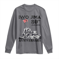 Iwo Jima WWII Veteran Long Sleeve Shirt 80th Anniversary 4th of July US Flag