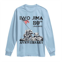 Iwo Jima WWII Veteran Long Sleeve Shirt 80th Anniversary 4th of July US Flag