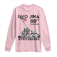 Iwo Jima WWII Veteran Long Sleeve Shirt 80th Anniversary 4th of July US Flag