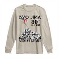 Iwo Jima WWII Veteran Long Sleeve Shirt 80th Anniversary 4th of July US Flag