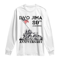 Iwo Jima WWII Veteran Long Sleeve Shirt 80th Anniversary 4th of July US Flag