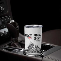 Iwo Jima WWII Veteran Tumbler Cup 80th Anniversary 4th of July US Flag