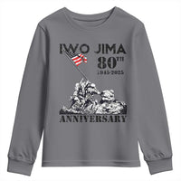 Iwo Jima WWII Veteran Youth Sweatshirt 80th Anniversary 4th of July US Flag