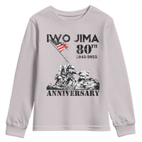 Iwo Jima WWII Veteran Youth Sweatshirt 80th Anniversary 4th of July US Flag