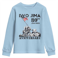 Iwo Jima WWII Veteran Youth Sweatshirt 80th Anniversary 4th of July US Flag
