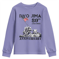 Iwo Jima WWII Veteran Youth Sweatshirt 80th Anniversary 4th of July US Flag