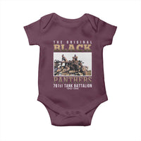 761st Tank Battalion Tribute Baby Onesie Black Panthers WW2 Heroes