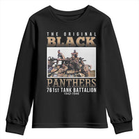 761st Tank Battalion Tribute Youth Sweatshirt Black Panthers WW2 Heroes