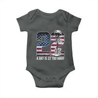 Veteran Suicide Awareness Baby Onesie 22 A Day is 22 Too Many Veteran Lives Matter
