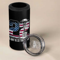 Veteran Suicide Awareness 4 in 1 Can Cooler Tumbler 22 A Day is 22 Too Many Veteran Lives Matter