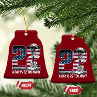 Veteran Suicide Awareness Ceramic Ornament 22 A Day is 22 Too Many Veteran Lives Matter - Wonder Print Shop