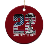 Veteran Suicide Awareness Ceramic Ornament 22 A Day is 22 Too Many Veteran Lives Matter - Wonder Print Shop