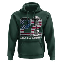 Veteran Suicide Awareness Hoodie 22 A Day is 22 Too Many Veteran Lives Matter
