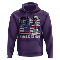 Veteran Suicide Awareness Hoodie 22 A Day is 22 Too Many Veteran Lives Matter