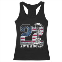 Veteran Suicide Awareness Racerback Tank Top 22 A Day is 22 Too Many Veteran Lives Matter