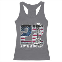 Veteran Suicide Awareness Racerback Tank Top 22 A Day is 22 Too Many Veteran Lives Matter