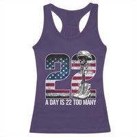 Veteran Suicide Awareness Racerback Tank Top 22 A Day is 22 Too Many Veteran Lives Matter