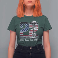 Veteran Suicide Awareness T Shirt For Women 22 A Day is 22 Too Many Veteran Lives Matter