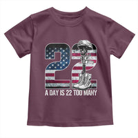 Veteran Suicide Awareness Toddler T Shirt 22 A Day is 22 Too Many Veteran Lives Matter