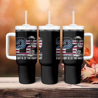 Veteran Suicide Awareness Tumbler With Handle 22 A Day is 22 Too Many Veteran Lives Matter