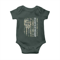 Veteran Suicide Awareness Baby Onesie USA Flag 22 A Day Is 22 Too Many
