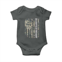 Veteran Suicide Awareness Baby Onesie USA Flag 22 A Day Is 22 Too Many