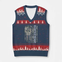 Veteran Suicide Awareness V-Neck Knit Sweater Vest USA Flag 22 A Day Is 22 Too Many - Wonder Print Shop