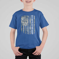 Veteran Suicide Awareness T Shirt For Kid USA Flag 22 A Day Is 22 Too Many
