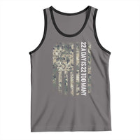 Veteran Suicide Awareness Tank Top USA Flag 22 A Day Is 22 Too Many