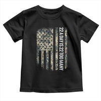 Veteran Suicide Awareness Toddler T Shirt USA Flag 22 A Day Is 22 Too Many
