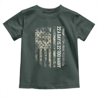 Veteran Suicide Awareness Toddler T Shirt USA Flag 22 A Day Is 22 Too Many