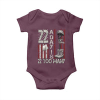 Veteran Suicide Awareness Baby Onesie 22 A Day Is 22 Too Many