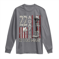 Veteran Suicide Awareness Long Sleeve Shirt 22 A Day Is 22 Too Many