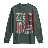 Veteran Suicide Awareness Long Sleeve Shirt 22 A Day Is 22 Too Many
