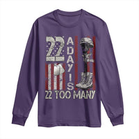 Veteran Suicide Awareness Long Sleeve Shirt 22 A Day Is 22 Too Many