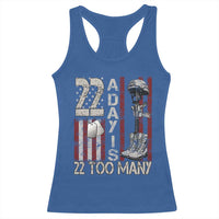 Veteran Suicide Awareness Racerback Tank Top 22 A Day Is 22 Too Many