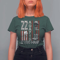Veteran Suicide Awareness T Shirt For Women 22 A Day Is 22 Too Many