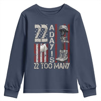 Veteran Suicide Awareness Youth Sweatshirt 22 A Day Is 22 Too Many