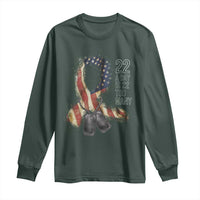 Veteran Suicide Awareness Long Sleeve Shirt 22 A Day Is 22 Too Many American Flag Ribbon