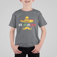 Funny Cinco De Mayo T Shirt For Kid Funny 0% Mexican With Sombrero For Cinco De Mayo Costume - Wonder Print Shop